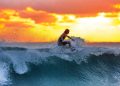 surfing, sunset, waves